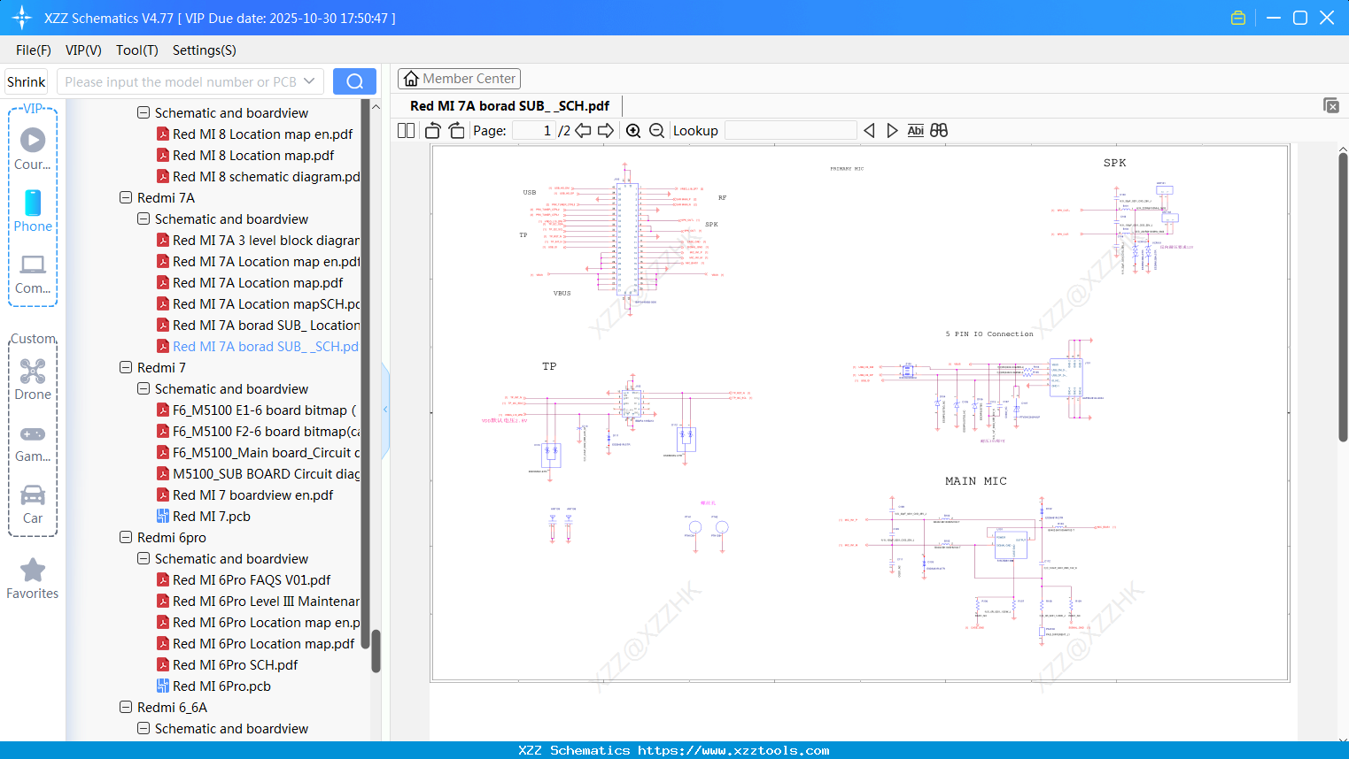 Xiaomi Redmi 7A Borad SUB_ _SCH